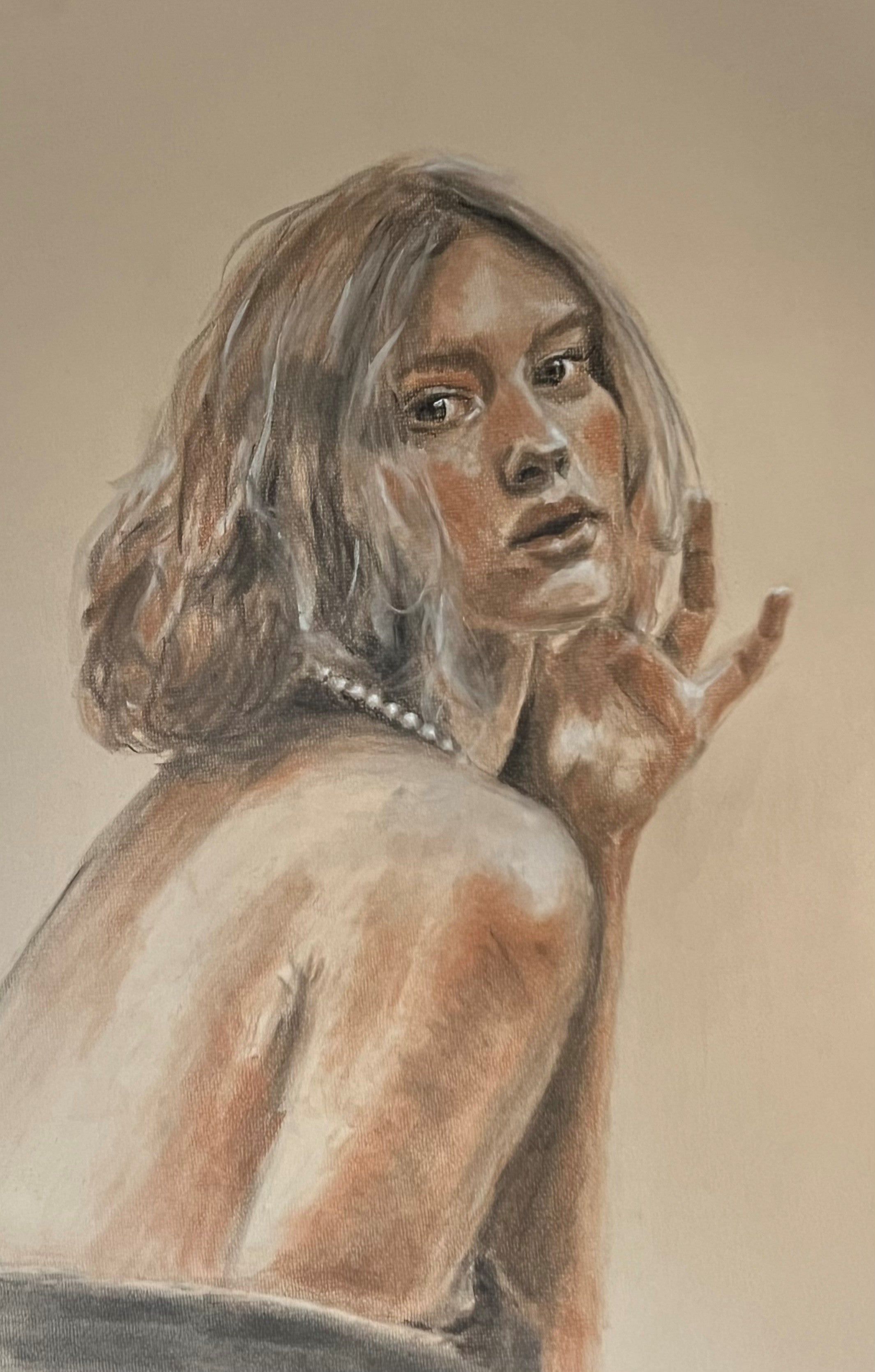 Jen Cromarty - 'Girl in pearl necklace' limited edition prints